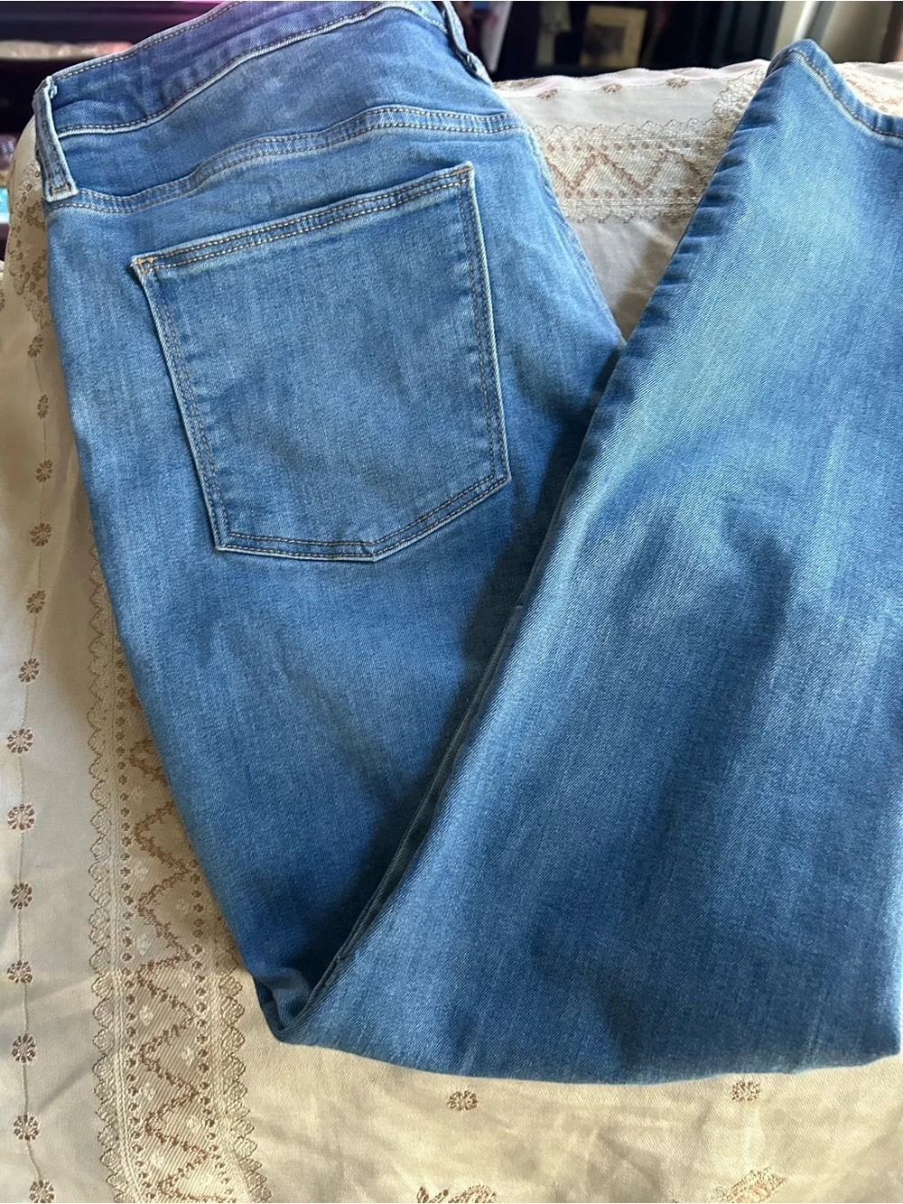 Universal Thread Two-Tone Patch Skinny Jeans in Blue size 14.